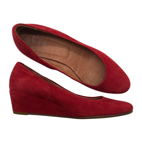 Unisex O.I.S - Wedge heel shoes, size 37 - Red ()