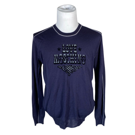 Unisex Love Moschino - Sweater, size XL - Blue ()