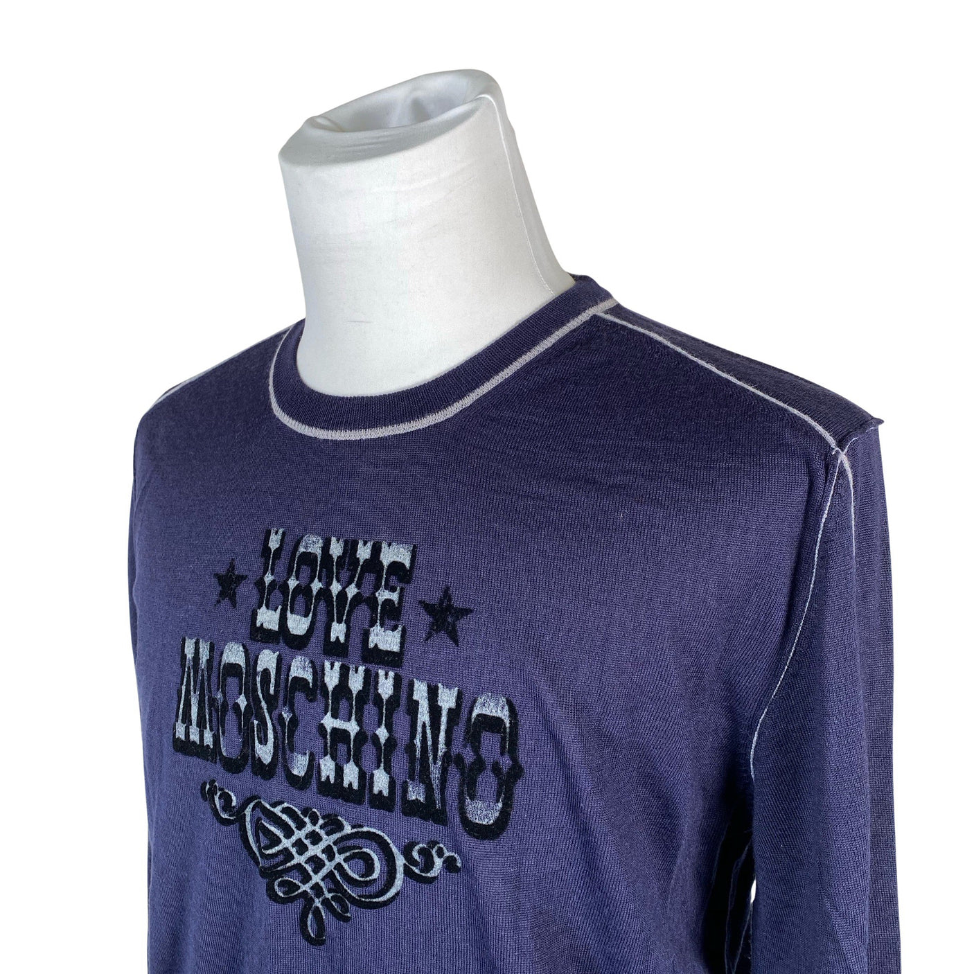 Unisex Love Moschino - Sweater, size XL - Blue (3)