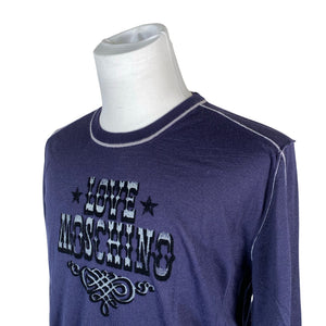 Unisex Love Moschino - Sweater, size XL - Blue (3)