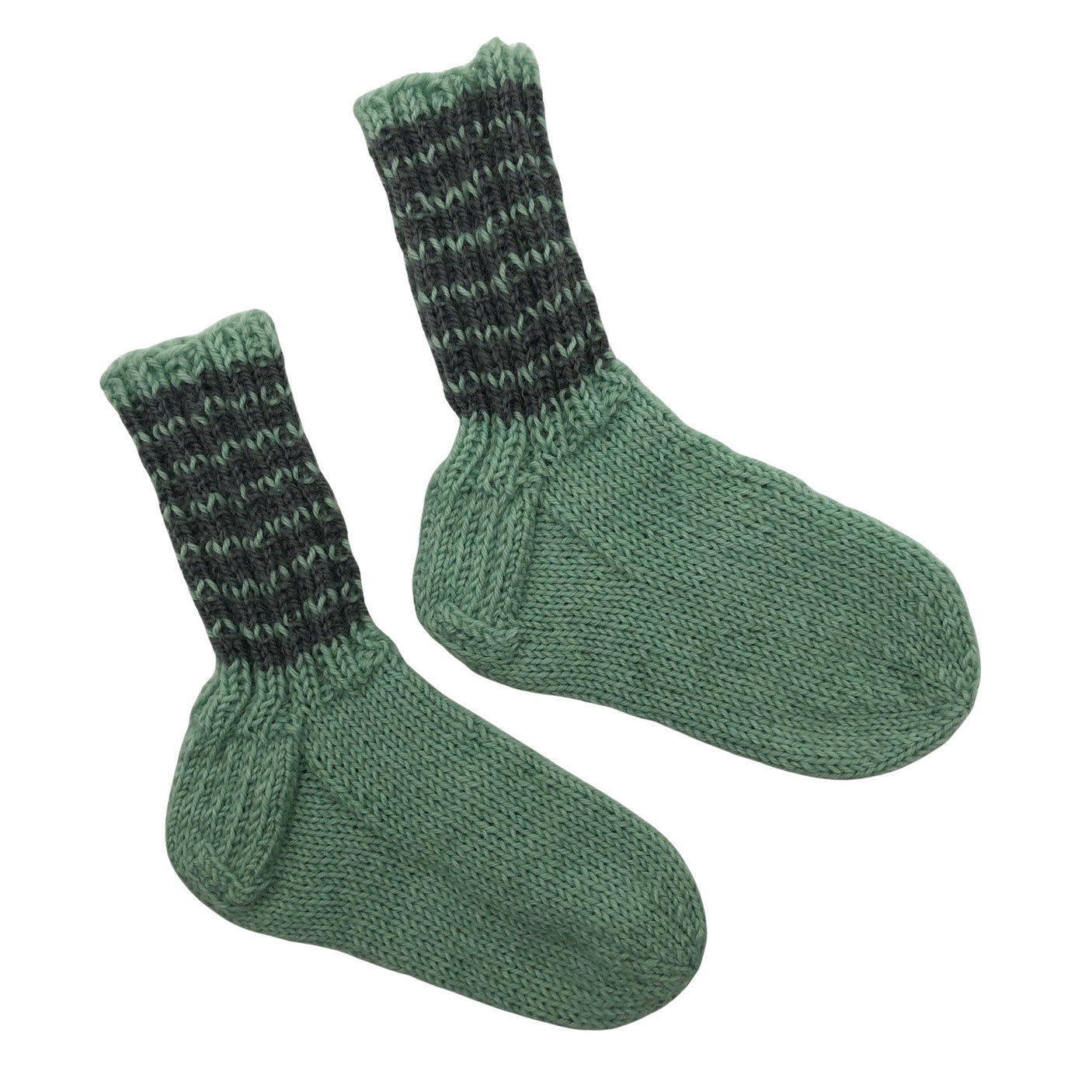 Unisex Handmade - Wool socks, size 28 - Turquoise (1)