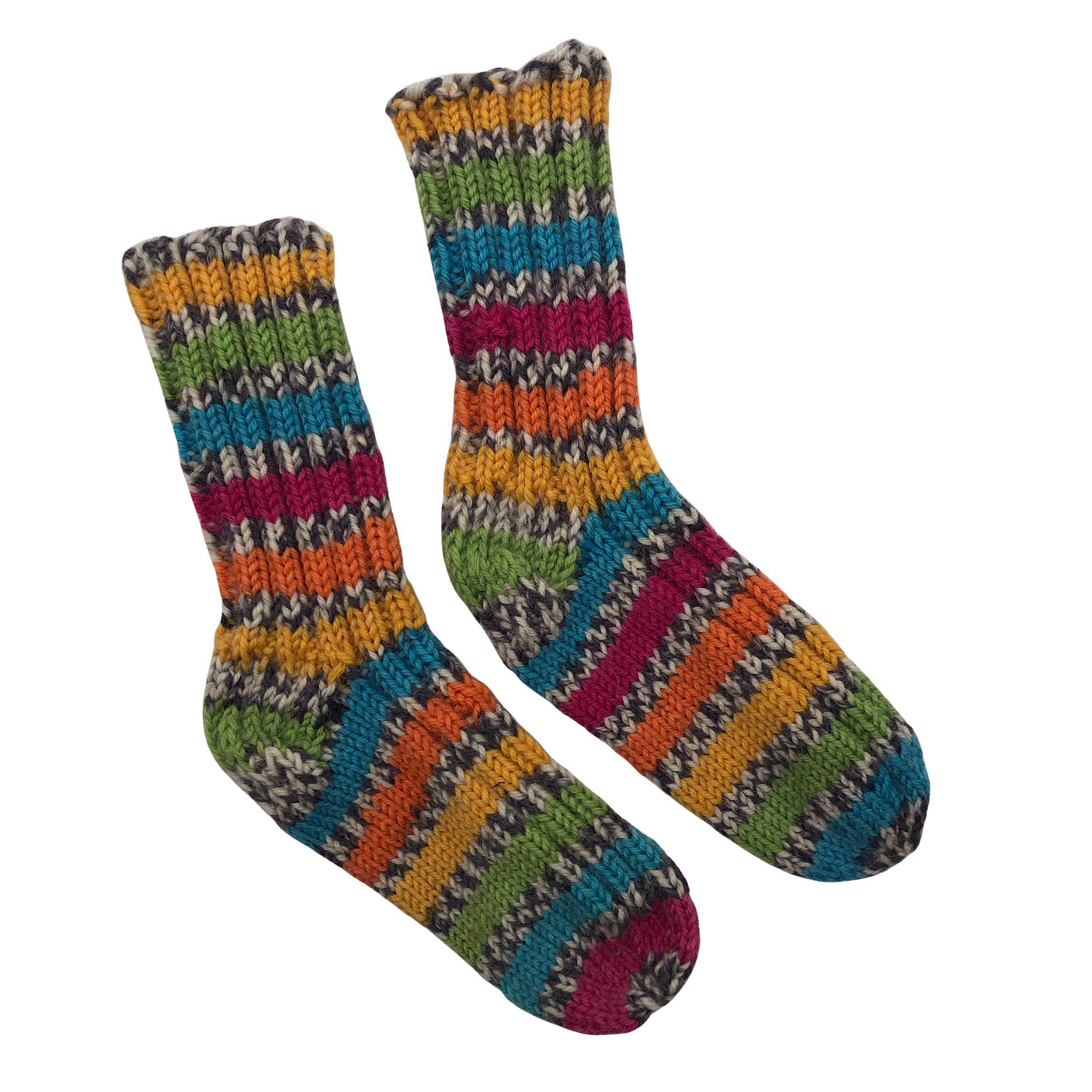Unisex Handmade - Wool socks, size 27 - Gray (1)