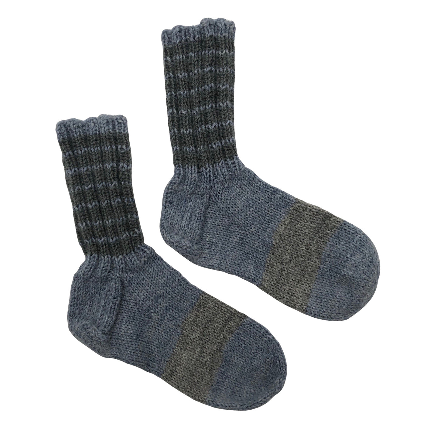 Unisex Handmade - Wool socks, size 31 - Gray (1)
