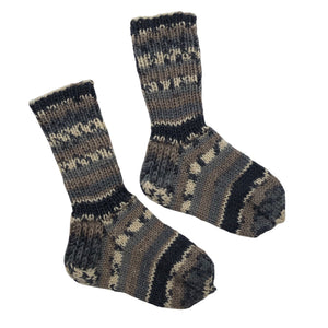 Unisex Handmade - Wool socks, size 28 - Gray (1)