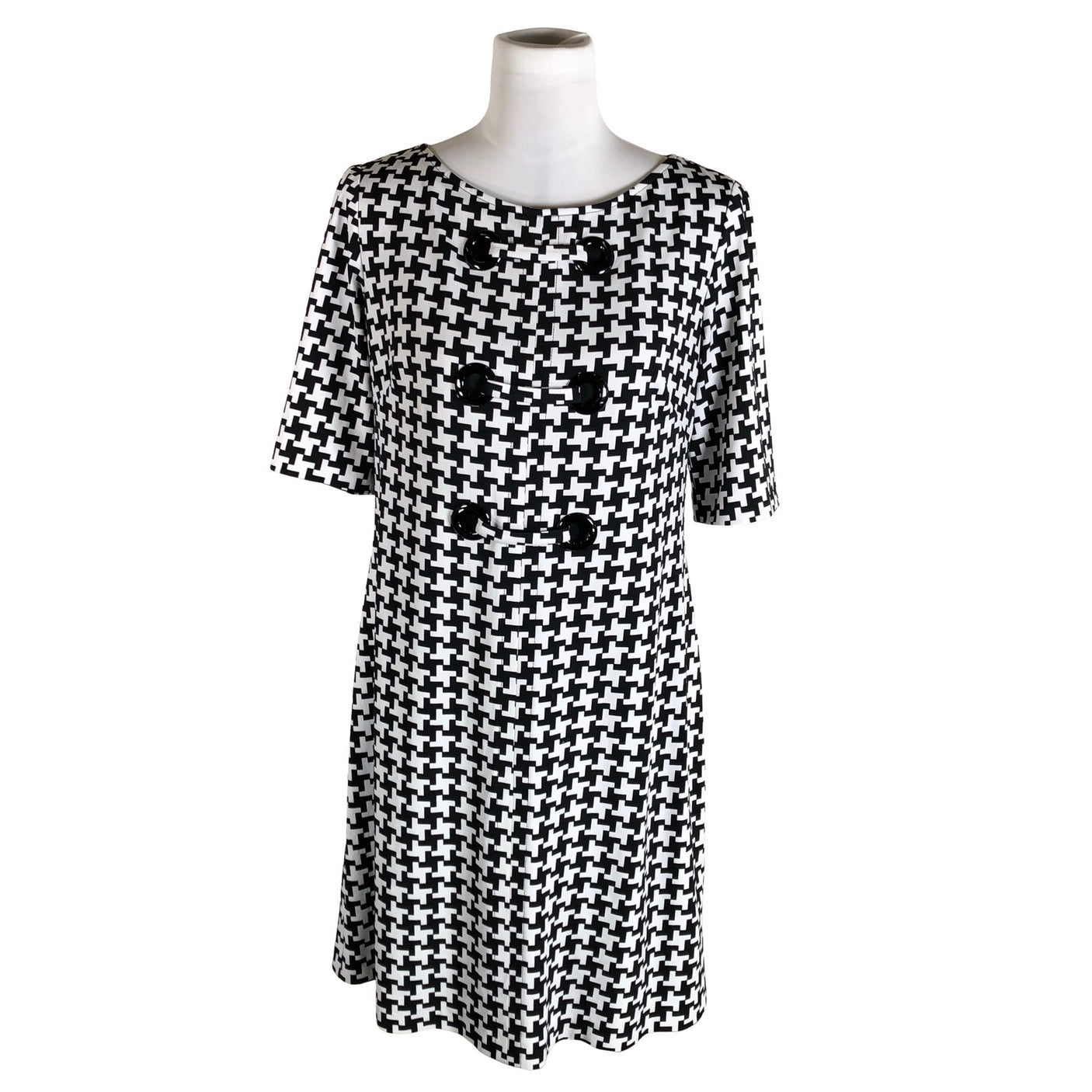 Unisex Joseph Ribkoff - Schiffon dress, size 40 - White (1)