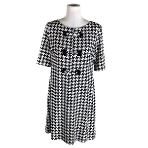 Unisex Joseph Ribkoff - Schiffon dress, size 40 - White (1)