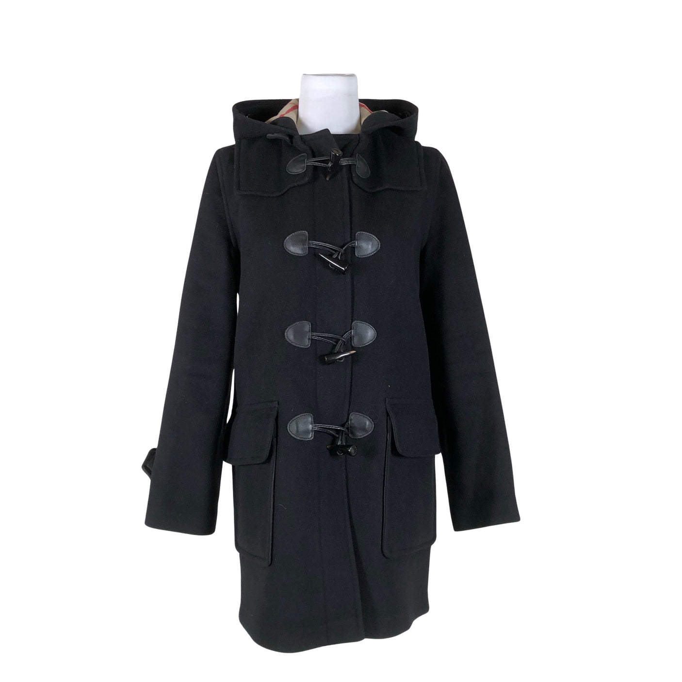 Unisex Burberry Brit - Wool coat, size 36 - Black (1)