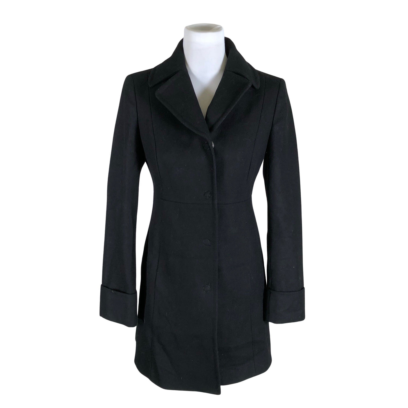 Unisex Benetton - Wool coat, size 36 - Black (1)