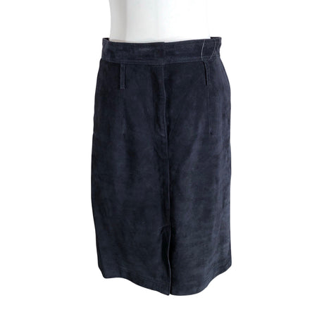 Unisex Massimo Dutti - Leather skirt, size 40 - Blue ()