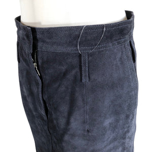 Unisex Massimo Dutti - Leather skirt, size 40 - Blue (3)