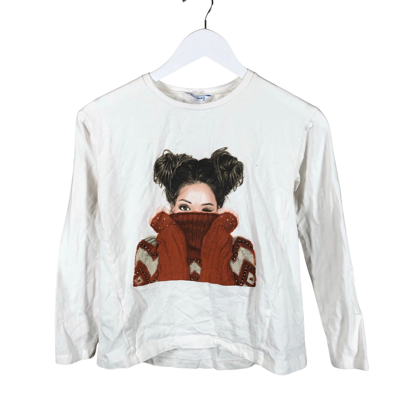 Unisex Mayoral - Tricot shirt, size 152 - 158 - White (1)