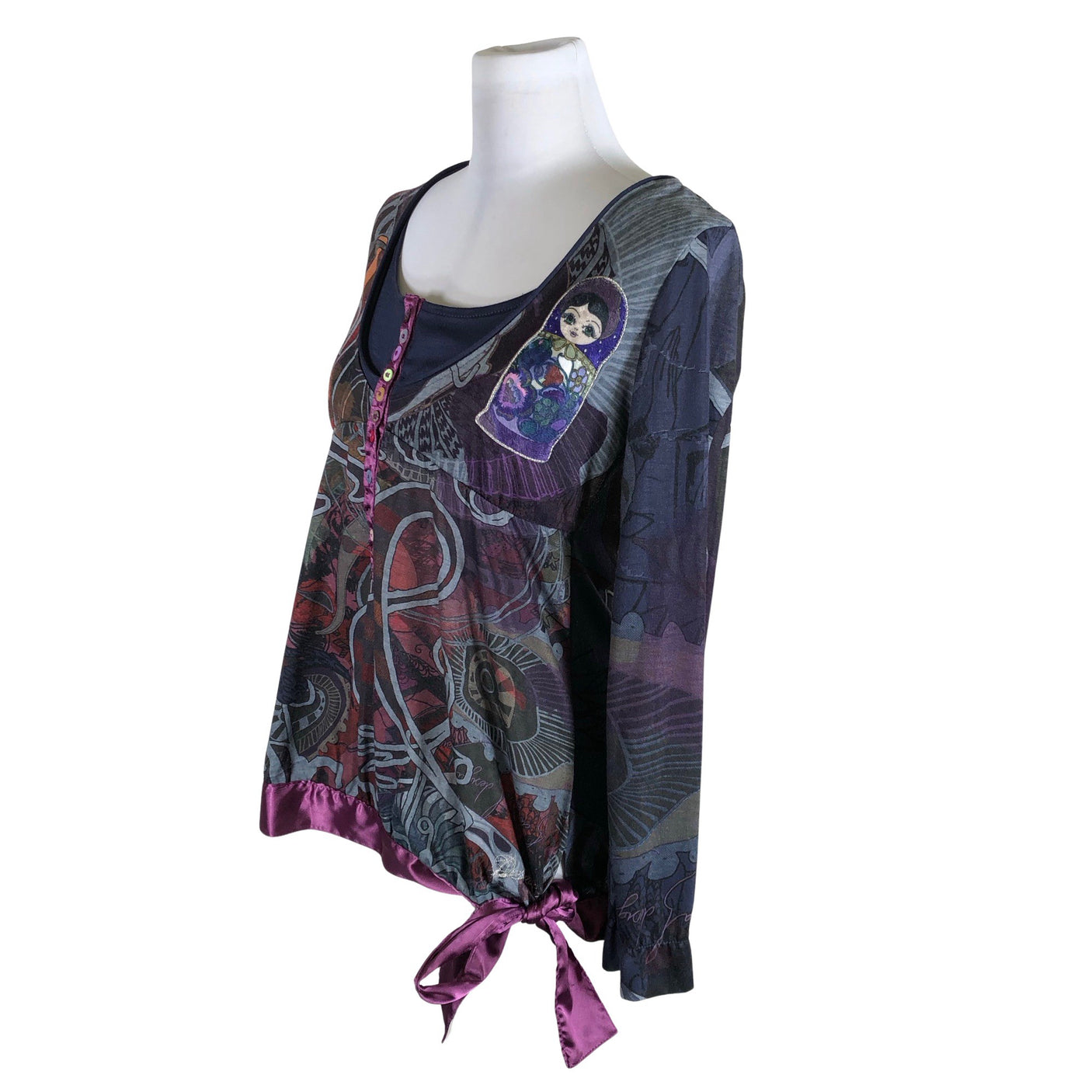 Unisex Desigual - Tricot tunic, size 40 - Violet (2)