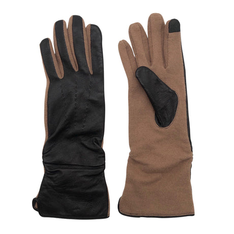 Unisex Global - Leather gloves, size No size - Brown ()
