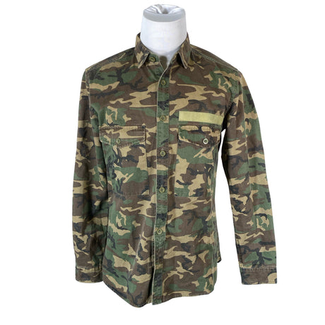 Unisex Bread & Buttons - Denim shirt, size L - Green ()