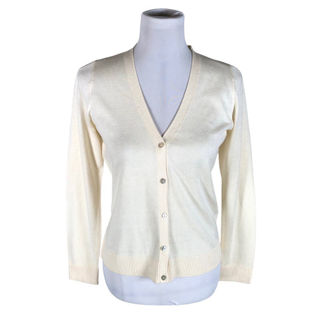 Unisex August Silk - Cardigan, size 38 - Natural white ()