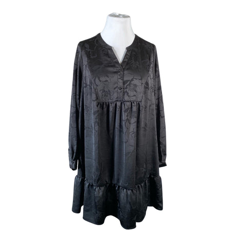 Unisex Zizzi - Schiffon dress, size 46 - Black ()