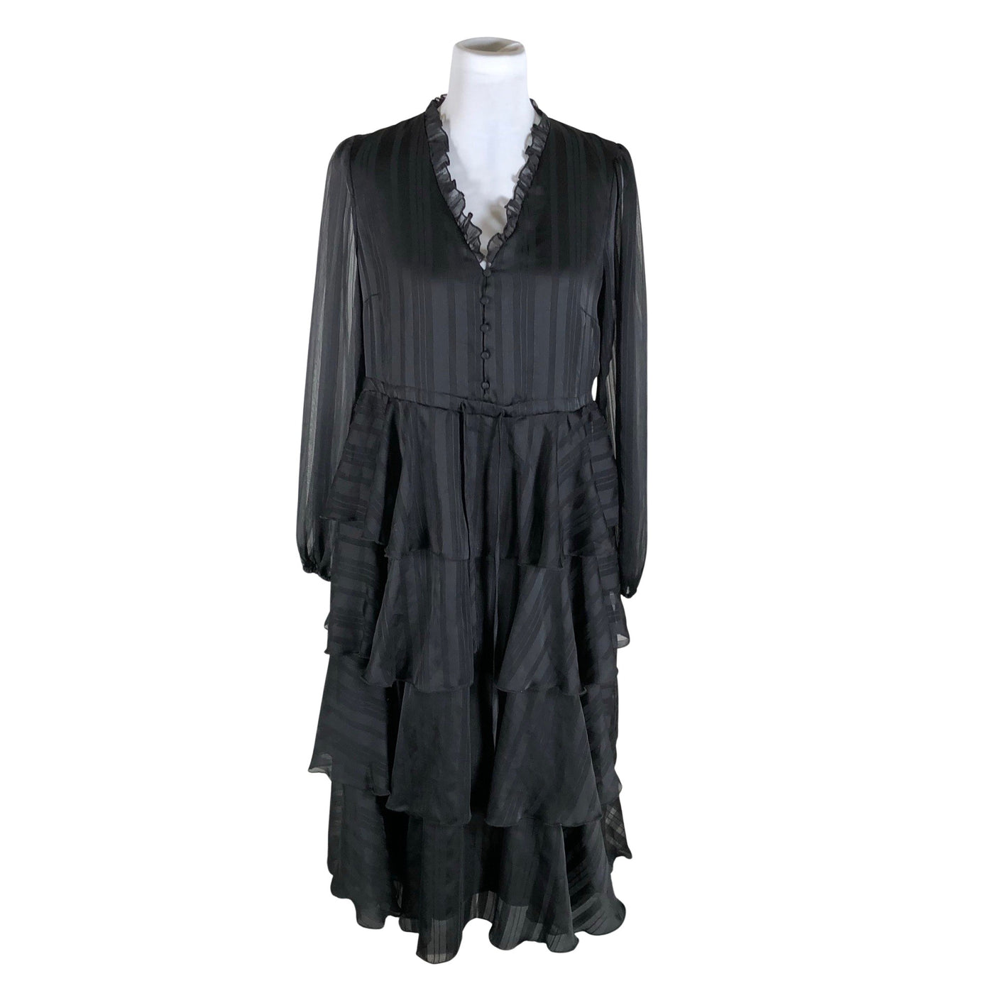 Unisex Y.A.S - Schiffon dress, size 38 - Black (1)