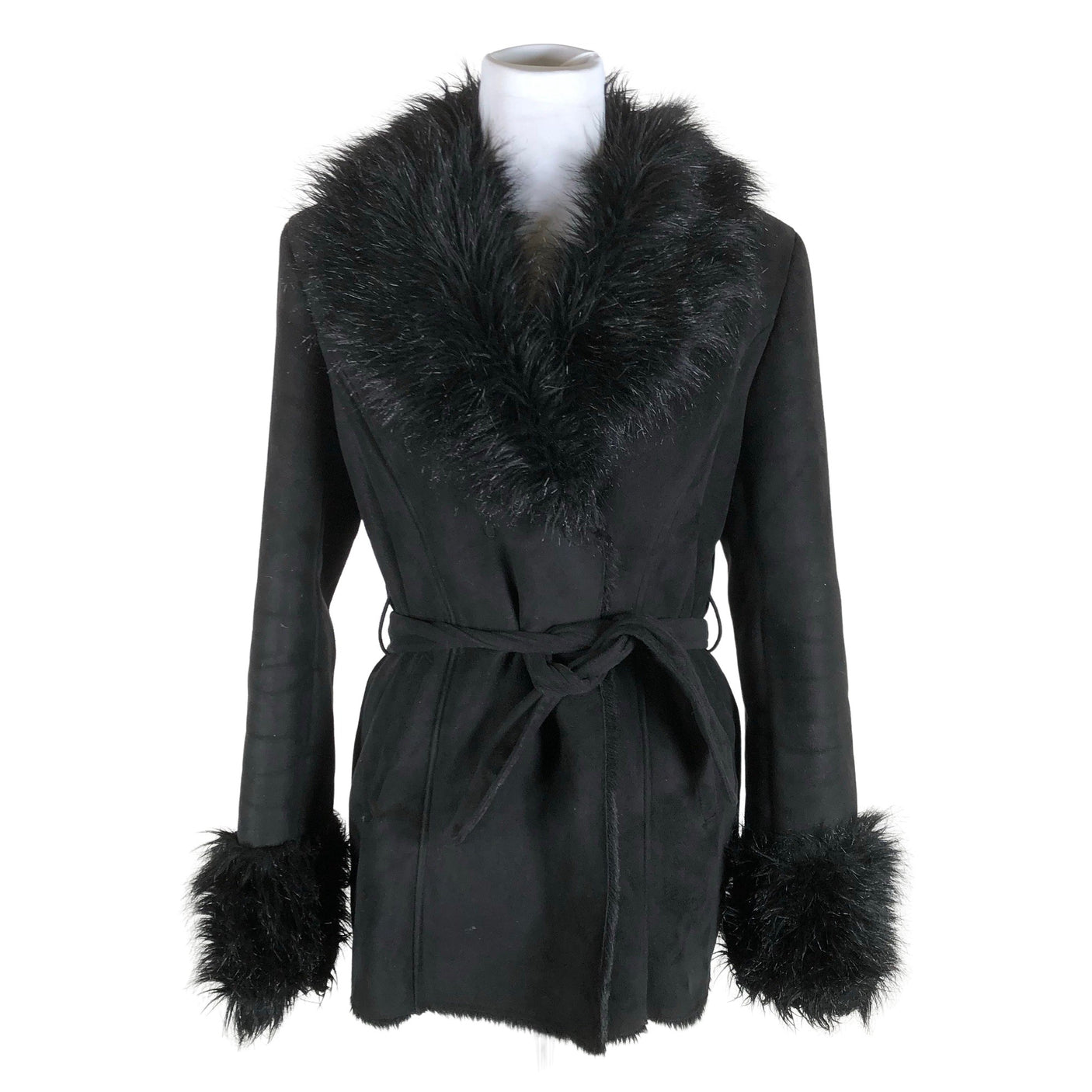 Unisex Morgan - Faux fur coat, size 40 - Black (1)