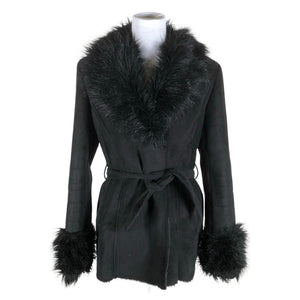 Unisex Morgan - Faux fur coat, size 40 - Black (1)