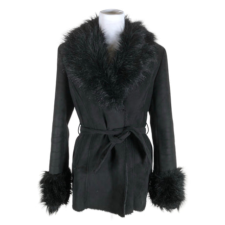 Unisex Morgan - Faux fur coat, size 40 - Black ()
