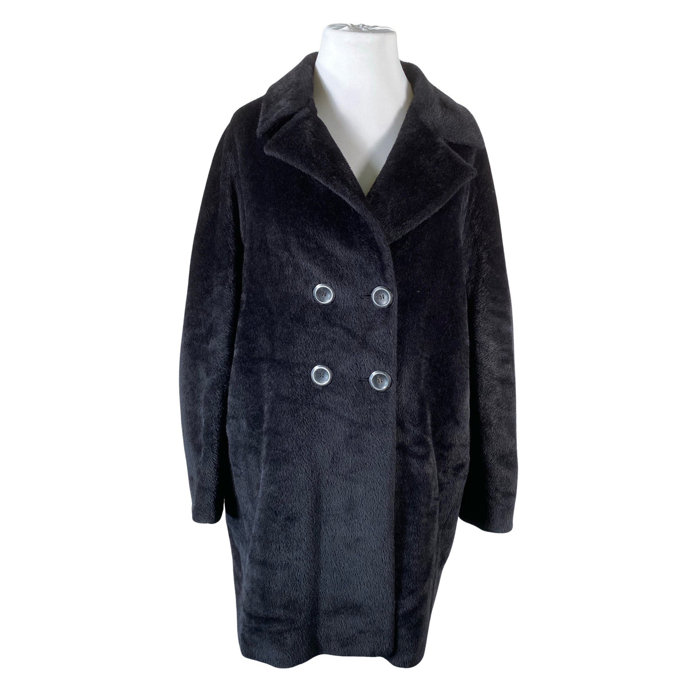 Unisex Manuela Conti - Wool coat, size 46 - Black (1)
