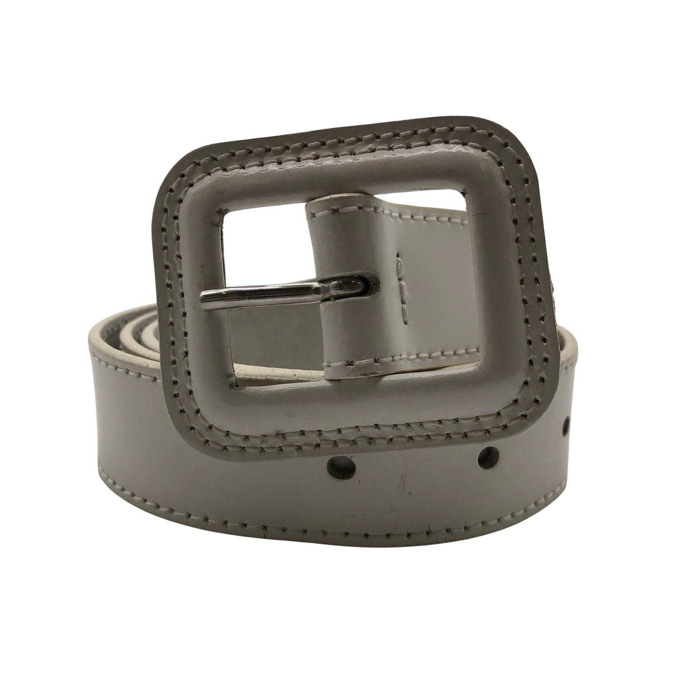 Unisex Esprit - Leather belt, size No size - White (1)