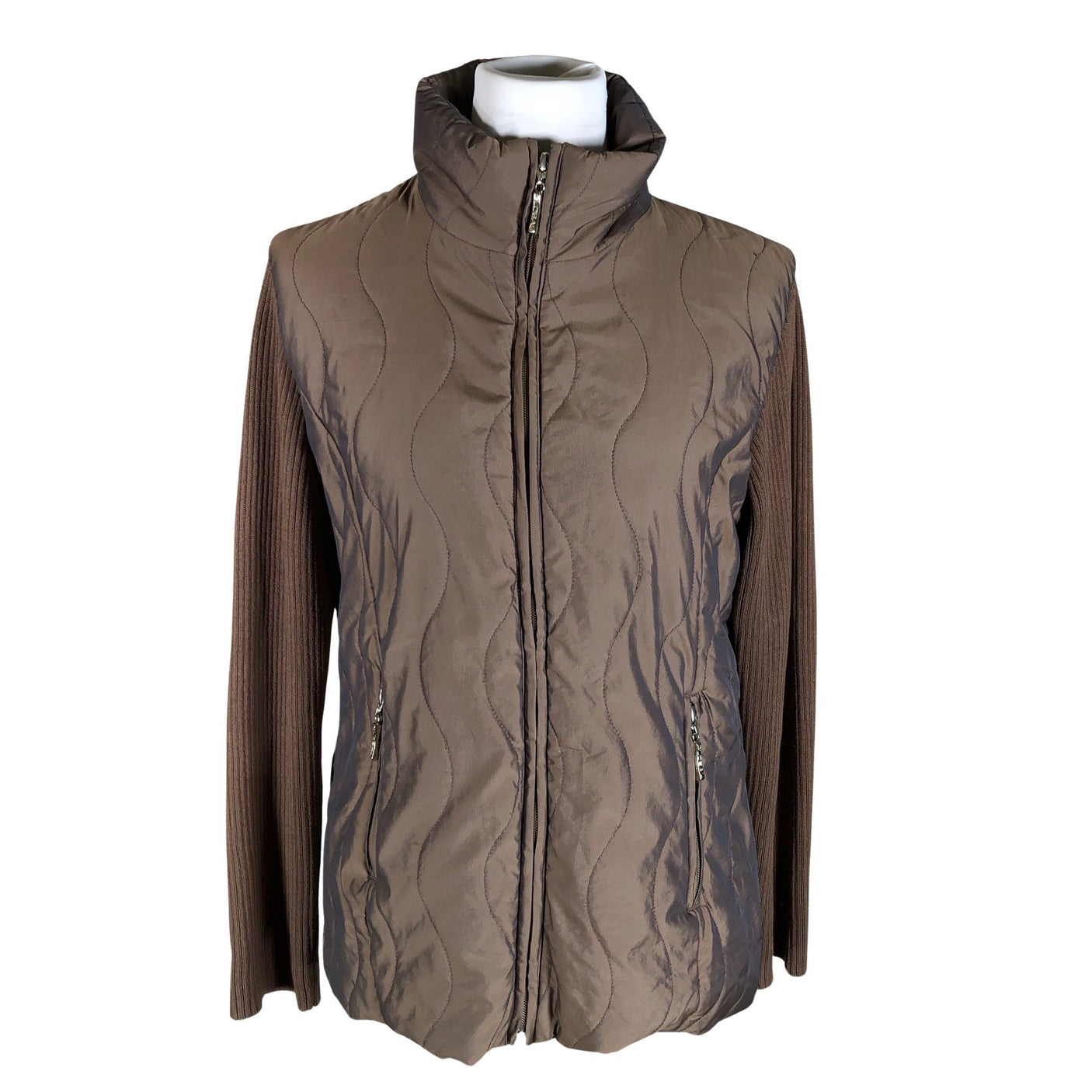 Unisex Global - Quilted jacket, size 40 - Brown (1)