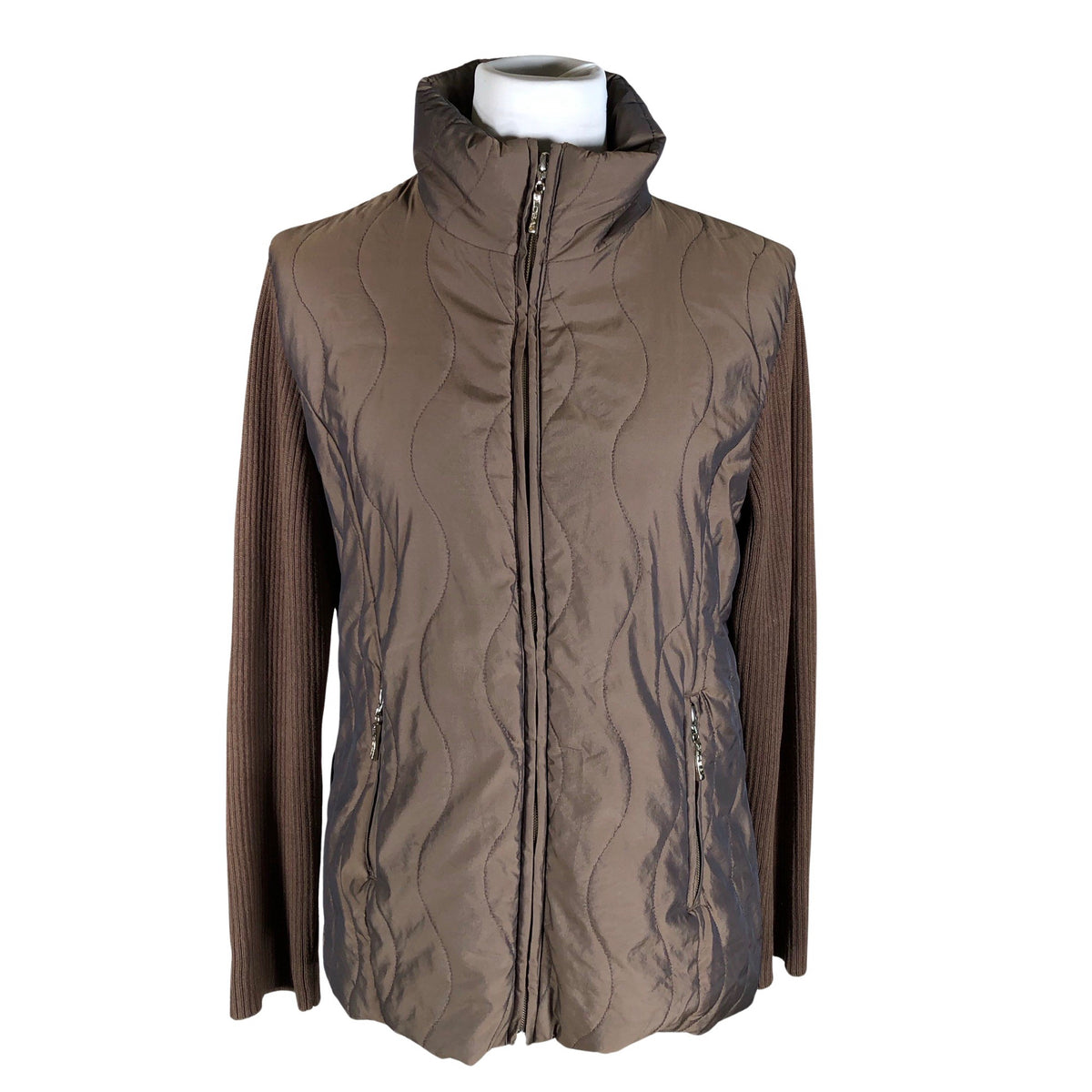 Unisex Global - Quilted jacket, size 40 - Brown (1)