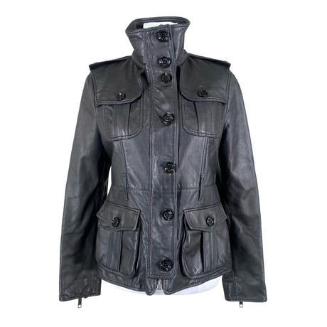 Unisex Burberry - Leather jacket, size 36 - Black ()