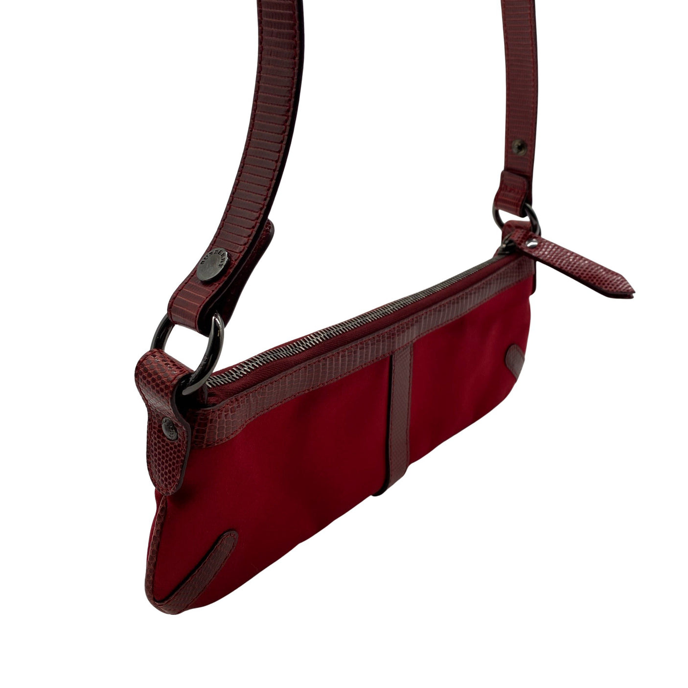 Unisex Burberry - Evening bag, size Midi - Wine red (3)