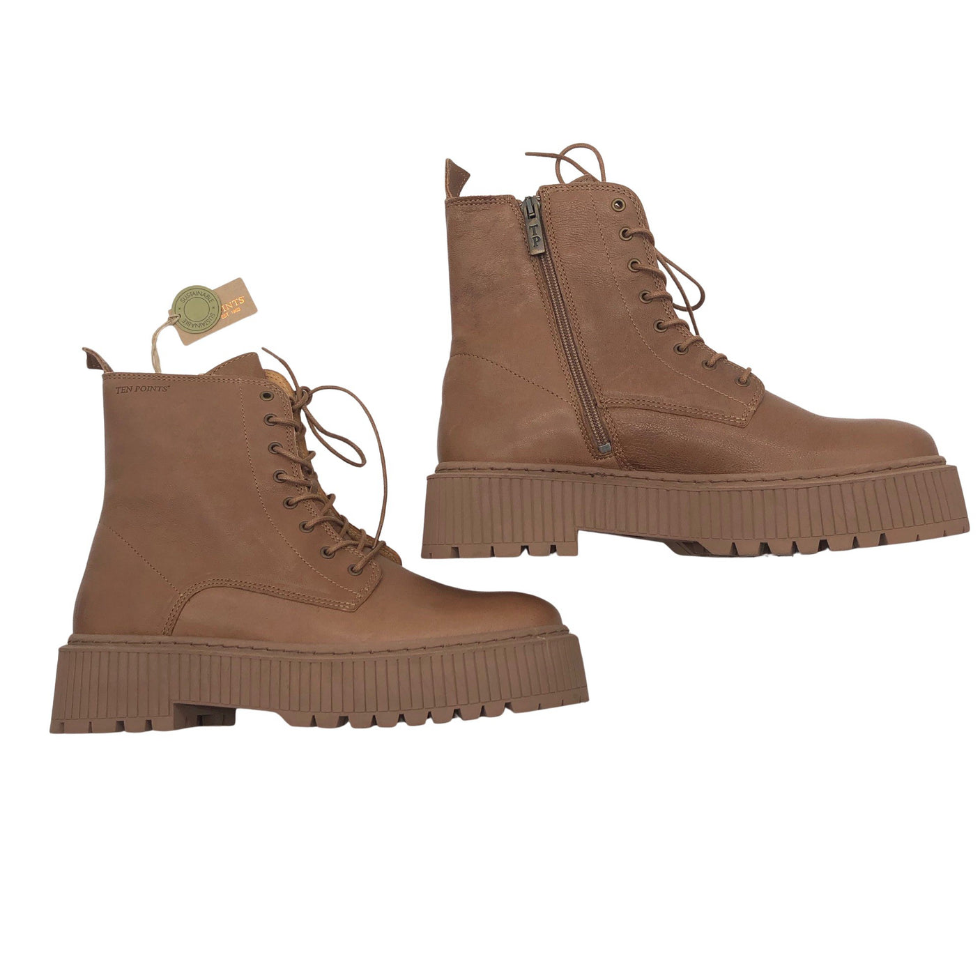 Unisex Ten Points - Army boots, size 41 - Brown (1)