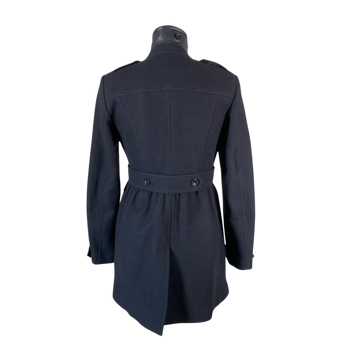 Unisex Burberry Brit - Wool coat, size 38 - Black (3)