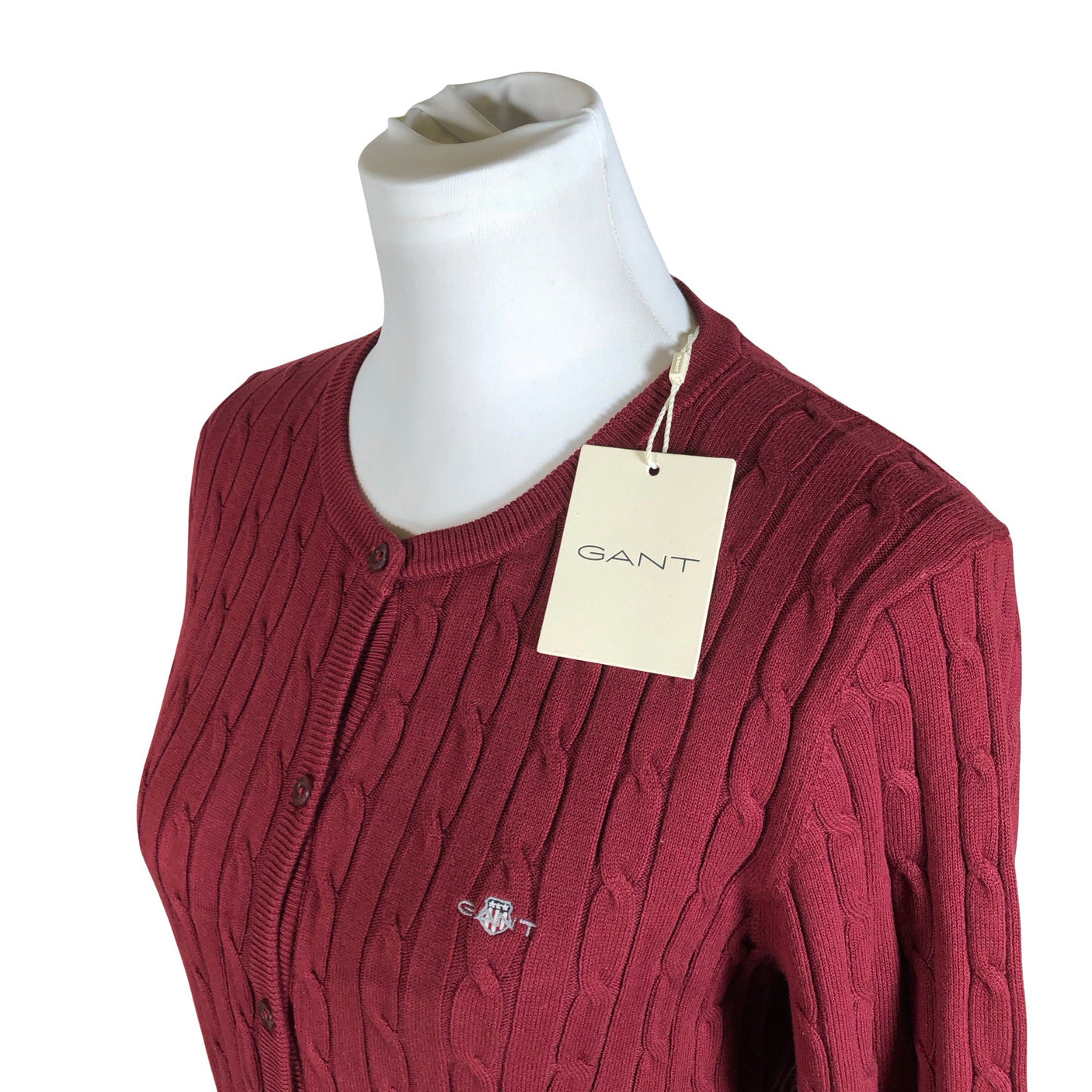 Unisex Gant - Cardigan, size 40 - Wine red (3)