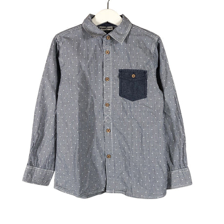 Unisex POMPdeLUX - Collared shirt, size 122 - 128 - Light blue ()