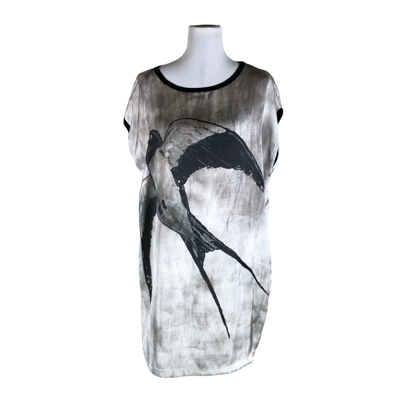Unisex Benetton - Schiffon dress, size 40 - Gray (1)