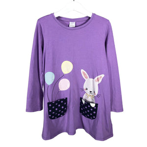 Unisex Lindex - Tricot tunic, size 122 - 128 - Violet (1)