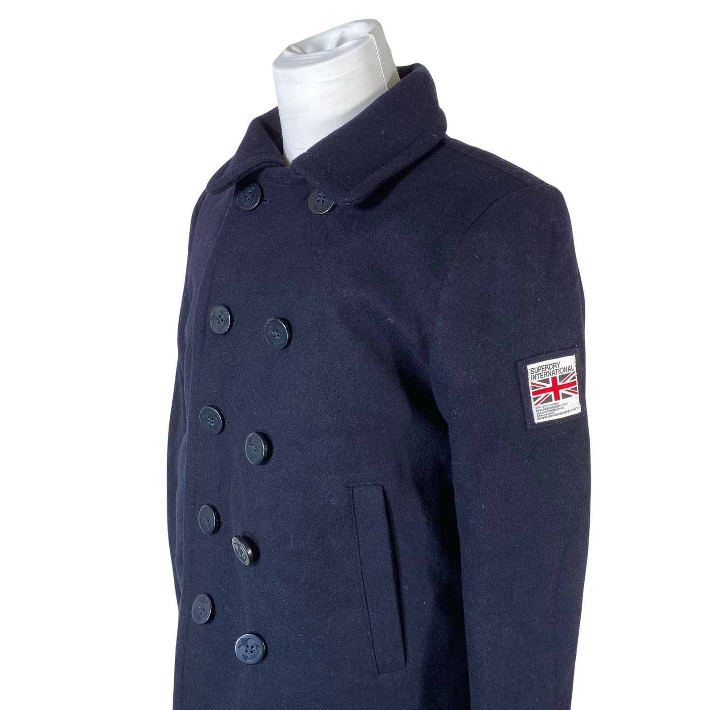 Unisex Superdry - Wool coat, size XL - Blue (3)