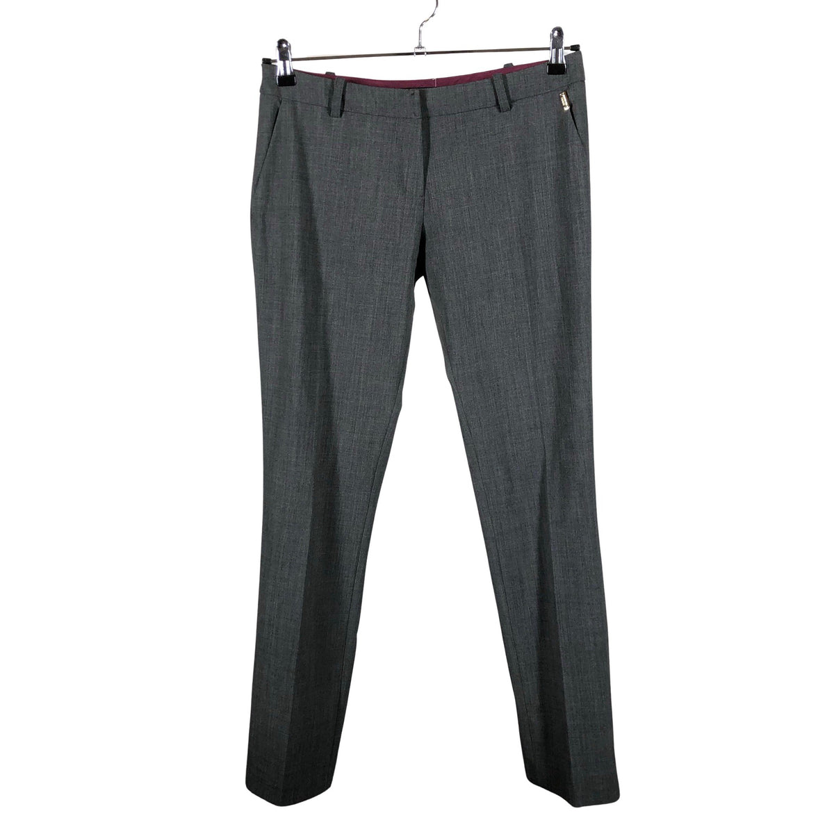 Unisex Elisabetta Franchi - Straight leg trousers, size 42 - Gray (1)