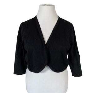 Unisex Hell Bunny - Knit bolero jacket, size 44 - Black (1)
