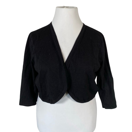Unisex Hell Bunny - Knit bolero jacket, size 44 - Black ()