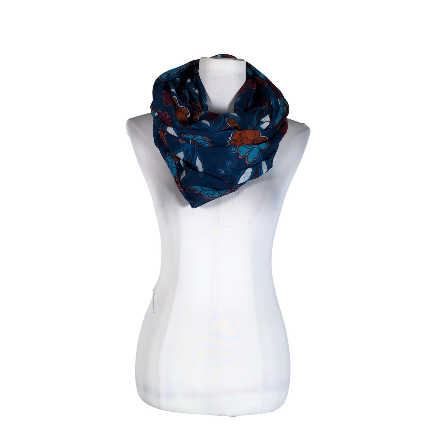 Unisex Esprit - Circle scarf, size Midi - Blue (1)
