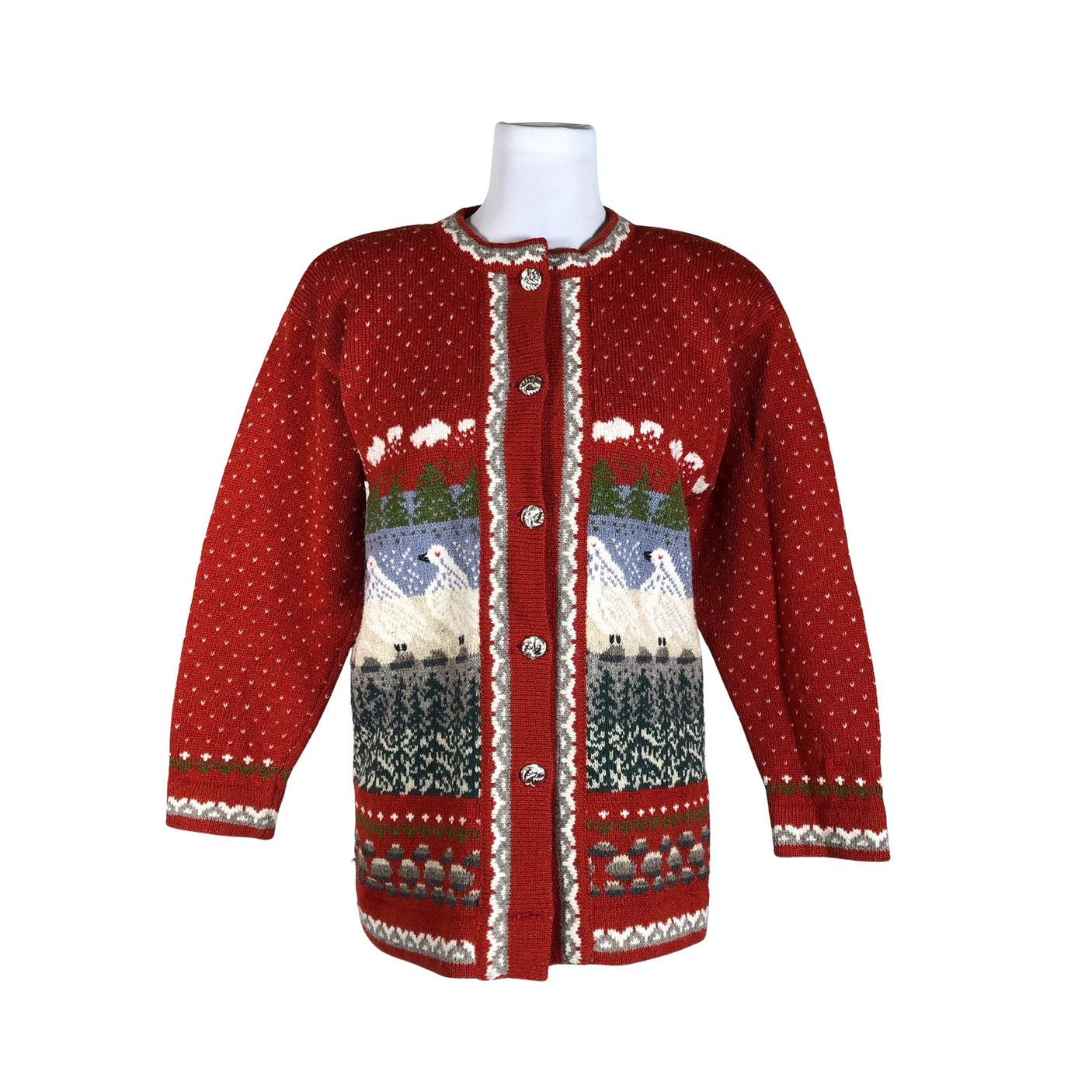 Unisex Handmade - Cardigan, size 36 - Red (1)