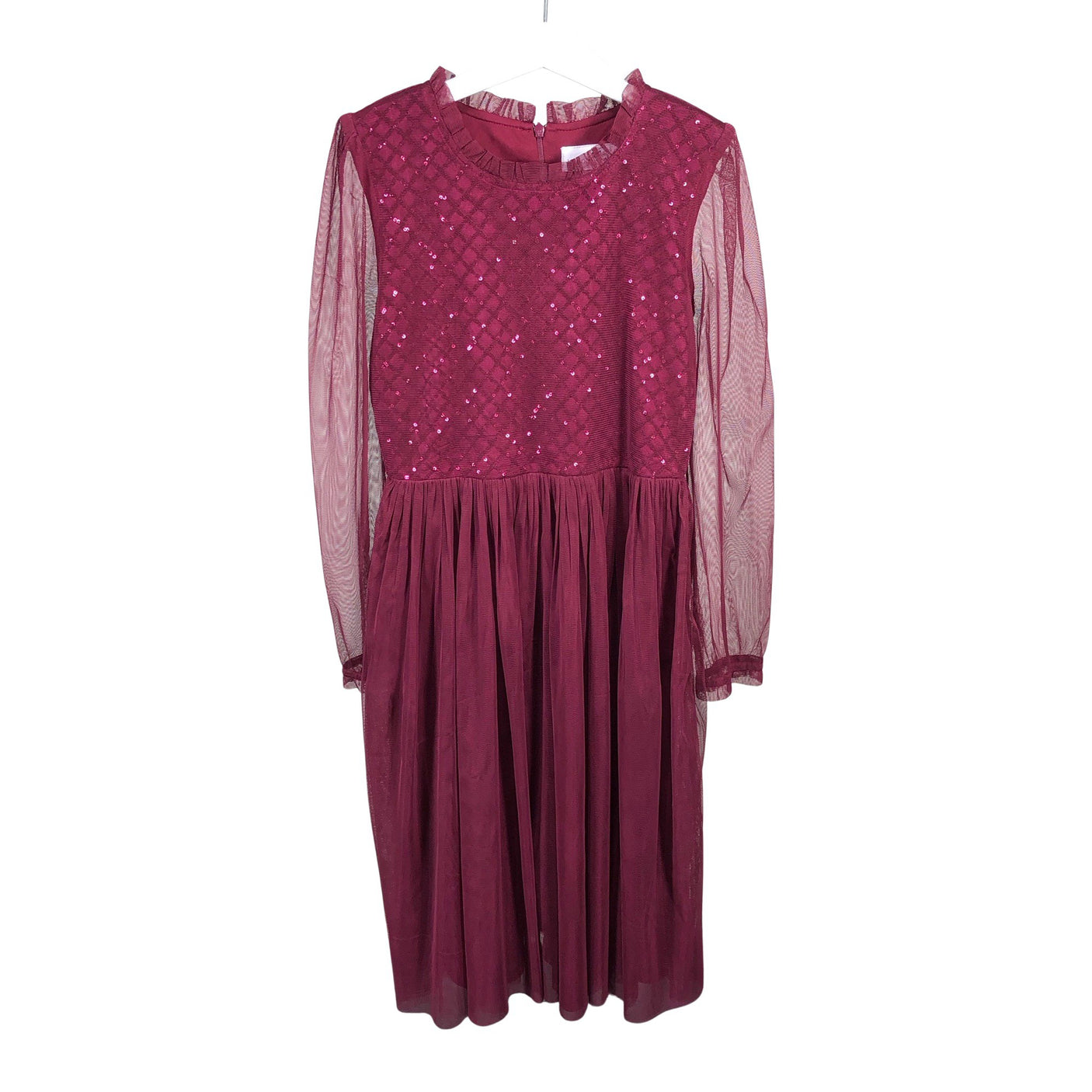 Unisex Happy Girls - Party dress, size 146 - 152 - Wine red (1)