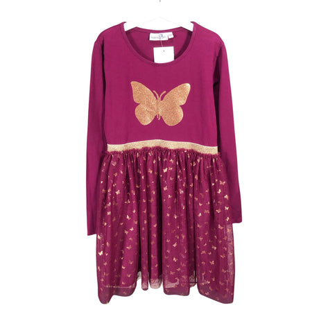 Unisex Happy Girls - Party dress, size 140 - 146 - Wine red ()