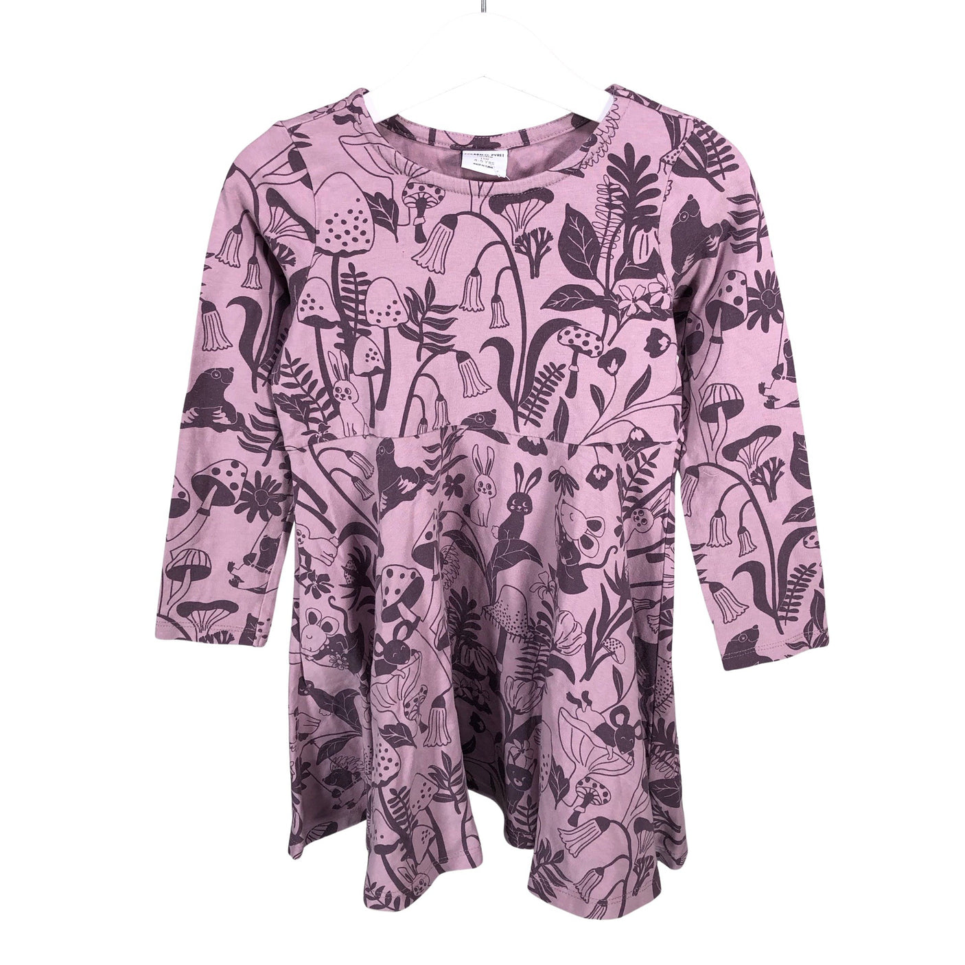 Unisex Polarn O. Pyret - Tricot dress, size 104 - 110 - Violet (1)