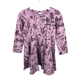 Unisex Polarn O. Pyret - Tricot dress, size 104 - 110 - Violet (1)