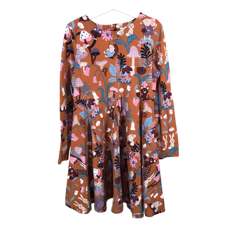 Unisex Lindex - Tricot dress, size 122 - 128 - Brown ()