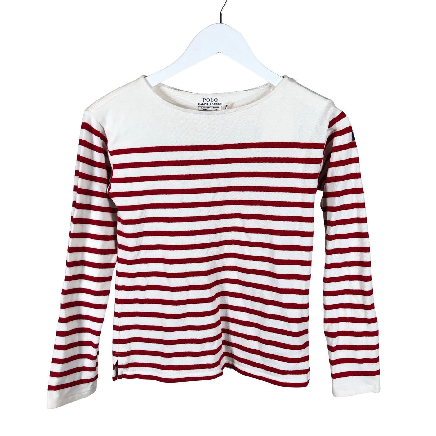 Unisex Polo Ralph Lauren - Tricot shirt, size 158 - 164 - White (1)