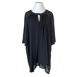 Unisex Zizzi - Schiffon tunic, size 56 - Black ()