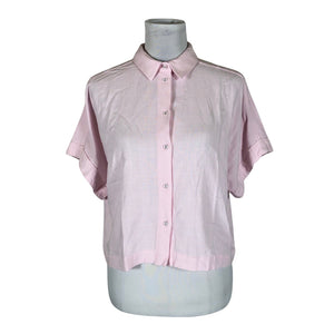 Unisex Selected - Short-sleeved blouse, size 38 - Light pink (1)